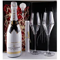 Moet & Chandon Ice  Champagner + Flaschenverschluß Crystal + 2 Gläser Geschenk