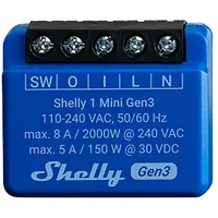 Shelly 1 Mini Gen3 Schaltaktor Wi-Fi, Bluetooth