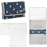 BÉABA BÉABA, Baby Wickeltasche, Wickelunterlage aus 100% Baumwolle, für unterwegs, mit Fächern für Windeln & Feuchttücher Genève, Ozean im Mondlicht/Dschungel