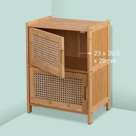 Relaxdays Nachttisch Beistellschrank 42 x 30 x 56 cm Braun