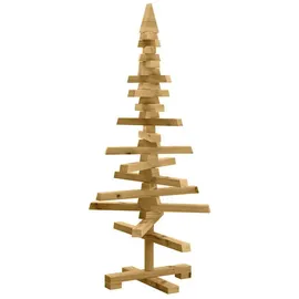 vidaXL Holz Weihnachtsbaum mit Ständer Braun 90 cm