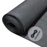 VOUNOT VOUNOT® Zaunblende 1.8×10m, Sichtschutz Zaun HDPE Schattiernetz, Windschutz UV-resistent Reißfest, 75% Beschattungsgrad, mit Löcher, Spezialclipund und Kabelbinder, Anthrazit