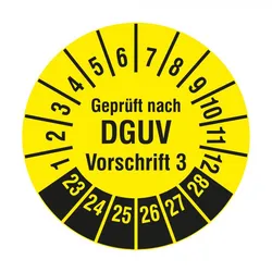 20mm Prüfplaketten Prüfetiketten DGUV V3 1000Stück Prüfungen Fluke Gossen