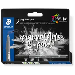 STAEDTLER Pigment Arts Intensiv Pen, 1 Farben, Schwarz, 1 mm, Rund, Kunststoff,