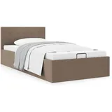 vidaXL Stauraumbett 100 x 200 cm Taupe