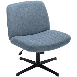 colamy Breiter Bürostuhl Stoff Blau