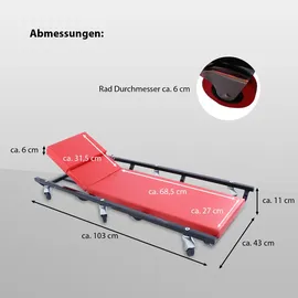 Trutzholm Rollbrett Metall 100 cm rot