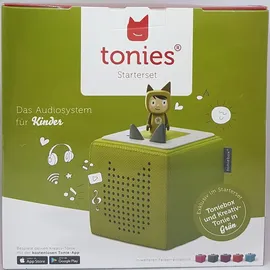 Tonies Toniebox Starterset grün mit Kreativ-Tonie