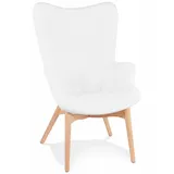 KADIMA DESIGN Ohrensessel Skandinavischer Stil mit Eichenholz Basis | 93x67x65 cm | Gr.: onesize