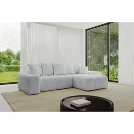 altdecor Ecksofa Cord 2-Sitzer Grau