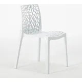 Grand Soleil Gruvyer Stapelbar Polypropylen Küche Bar Stühle - Weiß