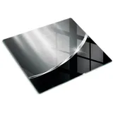 Tulup Schneidebrett Textur Glas 1-tlg. 60 x 52 cm Silber