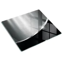 Tulup Schneidebrett Textur Glas 1-tlg. 60 x 52 cm Silber