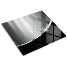 Tulup Schneidebrett Textur Glas 1-tlg. 60 x 52 cm Silber
