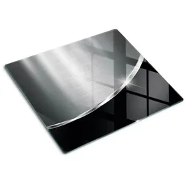 Tulup Schneidebrett Textur Glas 1-tlg. 60 x 52 cm Silber