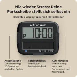 Needit Parkscheibe Park Micro Solar Schwarz