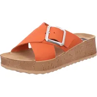 Rohde Damen Pantoletten Schnalle Clogs Cortona 6210, Größe:37 EU, Farbe:Orange - 37