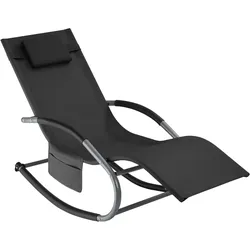 TECTAKE Gartenliege Taya, ergonomisch, Schwingfunktion  pro Stückschwarz