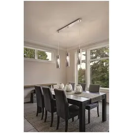 Fabas Luce Sintesi 3-flg. 60W 40 cm rund grau transparent