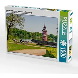 Calvendo Puzzle Der Leuchtturm am Großteich in Moritzburg 1000 Teile Lege-Größe 64x48cm Foto-Puzzle für glückliche Stunden
