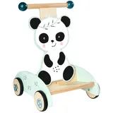 Eichhorn Birkenholz, Lauflernwagen Panda Design - Stabile Lauflernhilfe für Kleinkinder ab 1 Jahr - mit Bremse, Gummirädern, Ablagefläche - 34x40x52cm