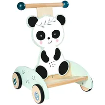 Eichhorn Birkenholz, Lauflernwagen Panda Design - Stabile Lauflernhilfe für Kleinkinder ab 1 Jahr - mit Bremse, Gummirädern, Ablagefläche - 34x40x52cm