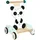 Eichhorn Birkenholz, Lauflernwagen Panda Design - Stabile Lauflernhilfe für Kleinkinder ab 1 Jahr - mit Bremse, Gummirädern, Ablagefläche - 34x40x52cm