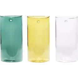 Hübsch Vasen aus Glas an der Wand montiert 3 St.