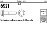 Hörger & Geßler DIN 6921 Sechskant-Flanschschraube M6x25 Stahl 8.8 blank