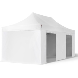 TOOLPORT Premiun Faltpavillon 3 x 6 m inkl. Seitenteile weiß 582623