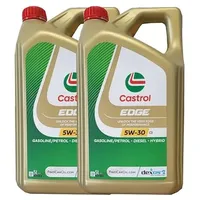 2x 5 L = 10 LITER CASTROL Edge Fluid Titanium 5W-30 C3 Motoröl inkl. Castrol Ölwechselanhänger