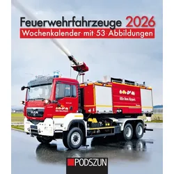 Feuerwehrfahrzeuge Wochenkalender 2026