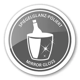 Edzard Champagnerkühler Michigan (Ø 53 cm, H 24 cm, XXL), Edelstahl doppelwandig, mit Griffen, für 12 Flaschen – Silber