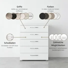 Rauch Highboard 80 x 100 x 42 cm Schwarz