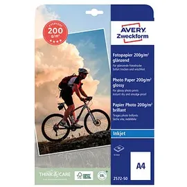 Avery Zweckform Fotopapier 2572-50 DIN A4 hochglänzend 200 g/qm 50 Blatt