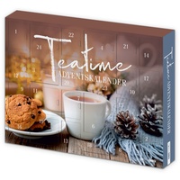 itenga Adventskalender gefüllt Tea Time Tee Kekse Weihnachten 500x350x460mm