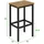 OEM Hocker Erle 40 x 65 x 30 cm Schwarz