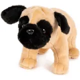 Semo Trigon Stofftier Mops, 24 cm, Kuscheltier, Plüschtier, Hund, Haustier