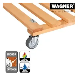 Wagner System WAGNER Pflanzenroller 38x38x9,5cm Holz