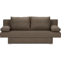 Carryhome Schlafsofa, Braun, Textil, 2-Sitzer, Füllung: Schaumstoff, 190x74-86x80 cm, Schlafen auf Sitzhöhe, Kinder- & Jugendzimmer, Jugendmöbel, Jugendsofas