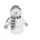 MARELIDA LED Schneemann Dekofigur H: 35 cm grau/weiß