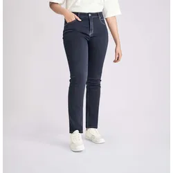 Stretch-Jeans MAC "Melanie", Damen, Gr. 40, Länge 28, blau (schwarz rinsewash), Denim/Jeans, Obermaterial: 98% Baumwolle, 2% Elasthan, feminin, figurbetont normal, Jeans, Gerade geschnitten, Topseller