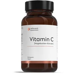 Vitamin C Kapseln [Hagebutten-Extrakt] - Cellavent essentials 90 Stk.