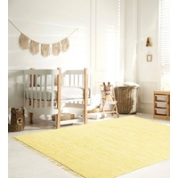 Lüttenhütt Teppich »Insa«, rechteckig, Fleckerl, Uni Farben, handgewebt, pflegeleicht, waschbar, Kinderzimmer, gelb