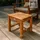 deluke Beistelltisch LOTTE eckig 51x39x43cm, Holz, Teak Kleiner Tisch Couchtisch für Wohnzimmer