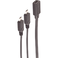 ShiverPeaks BS13-20021 USB C Buchse auf 2x USB 2.0, schwarz, 0,3m
