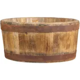 Chic Antique Grimaud alte Holzwanne, Ø 36 cm, H 17 cm, natur