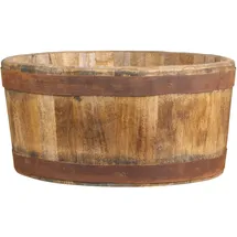 Chic Antique Grimaud alte Holzwanne, Ø 36 cm, H 17 cm, natur