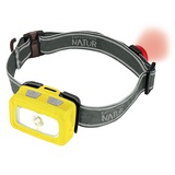 Moses moses. 9810 Unisex – Erwachsene Expedition Natur LED-Stirnlampe | Kopflampe mit 7 Leucht-Modi | Inkl. Rotlicht und Grünlicht | Für Jogging, Camping und Outdoor, Gelb, One Size