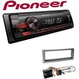 Pioneer 1-DIN Autoradio USB AUX Android Einbauset für Citroen C5 2004-2008